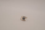 Vintage silver tone bypass ring
