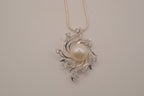 Freshwater pearl swirl pendant necklace
