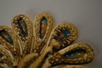 Vintage Peacock filigree brooch