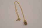Raw pyrite pendant necklace