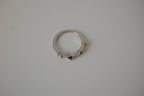 Silver tone multi stone ring