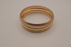 Gold-tone 3 set chunky bracelet stack