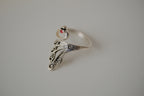 Silver tone Peacock ring