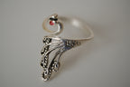 Silver tone Peacock ring