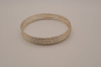 Set of 6 thin, stackable silver bangles