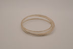 Set of 6 thin, stackable silver bangles