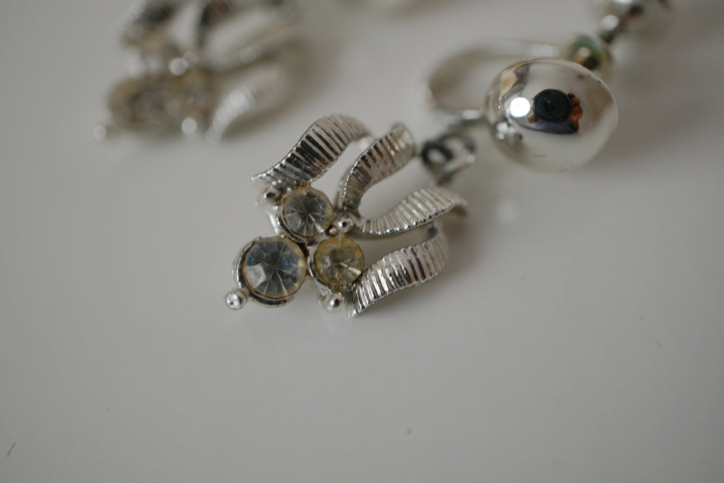 Vintage screw-back rhinestone earrings