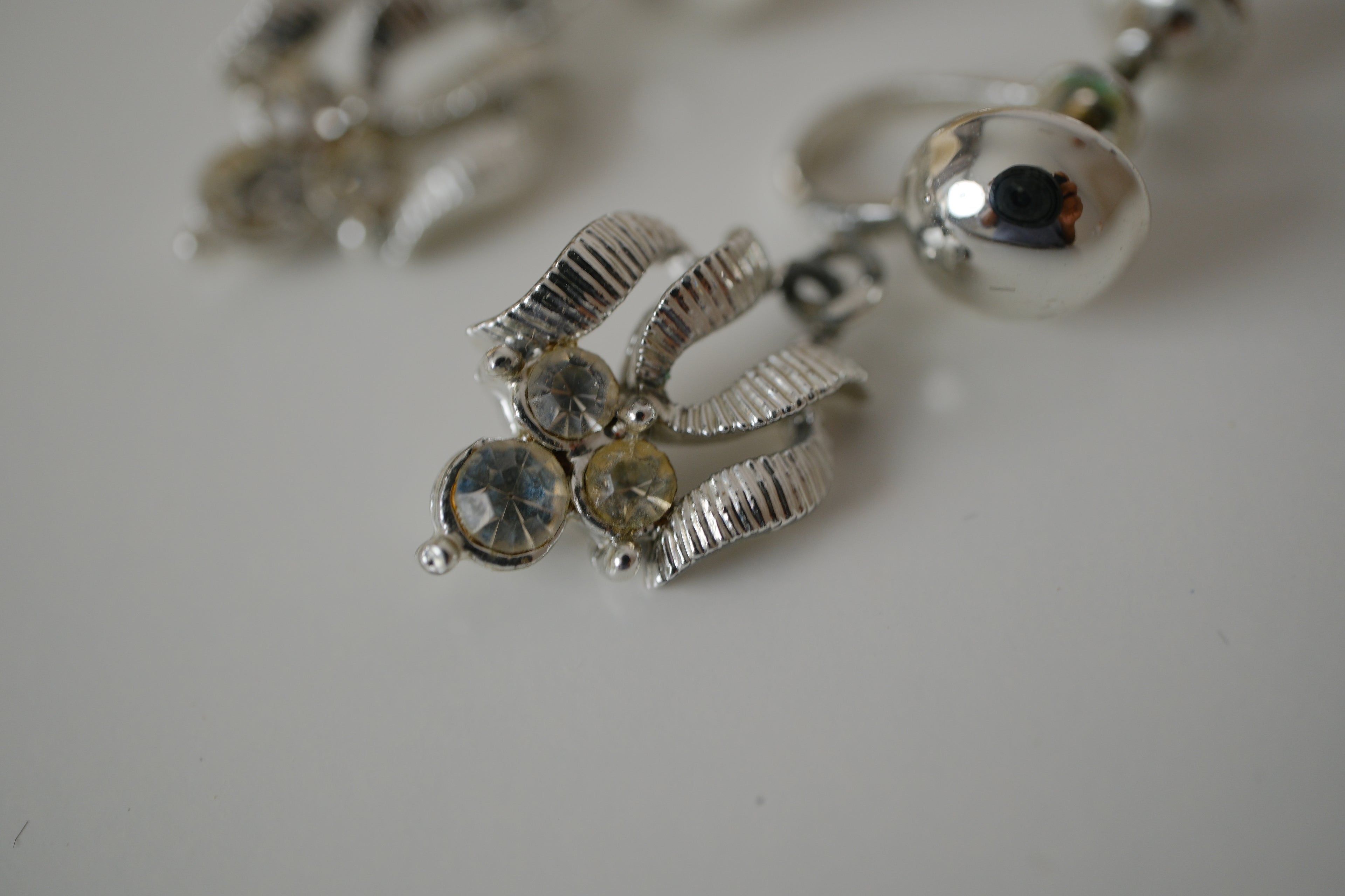 Vintage screw-back rhinestone earrings