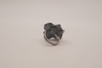 ALDO Black enamel flower statement ring