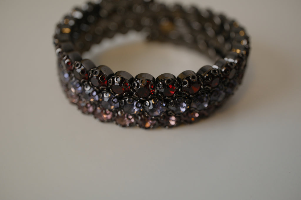 Multi-strand Dark stones wrap bracelet