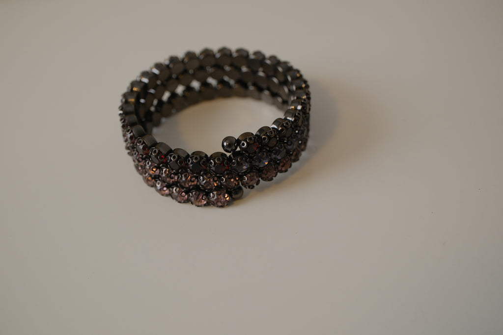 Multi-strand Dark stones wrap bracelet
