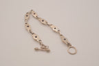 Vintage Sterling silver bezel-set amethyst link bracelet&nbsp;