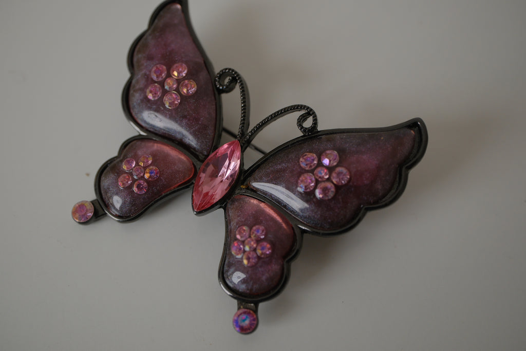 Purple gradient butterfly Brooch