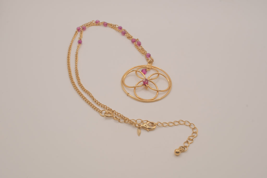 Vintage Avon gold-tone interlocking circle necklace