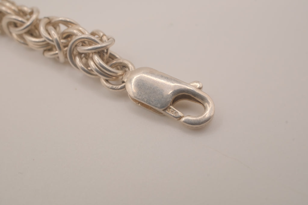 Vintage Sterling silver Byzantine chainmaille bracelet