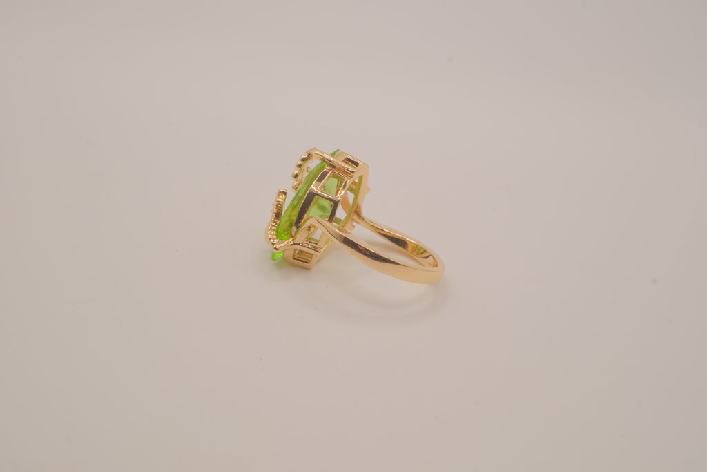 Dragonfly Leaf Marquise Ring