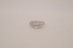 Sterling silver three-stone ring