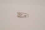 Sterling silver three-stone ring