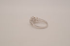 Sterling silver three-stone ring
