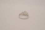 Sterling silver three-stone ring