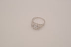Sterling silver three-stone ring