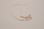 Sterling silver Baltic amber butterfly pendant necklace