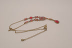 Vintage Avon red statement gem jeweled Y-neck drop necklace