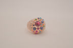 Rose Gold Multicolored Cluster Ring