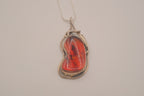 Vintage Sterling silver Baltic amber pendant &nbsp;necklace