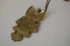 Vintage articulated Owl pendant necklace