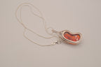 Vintage Sterling silver Baltic amber pendant &nbsp;necklace