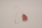Vintage Sterling silver Baltic amber pendant &nbsp;necklace