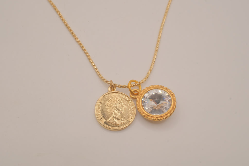 Bizou gold-tone charm necklace