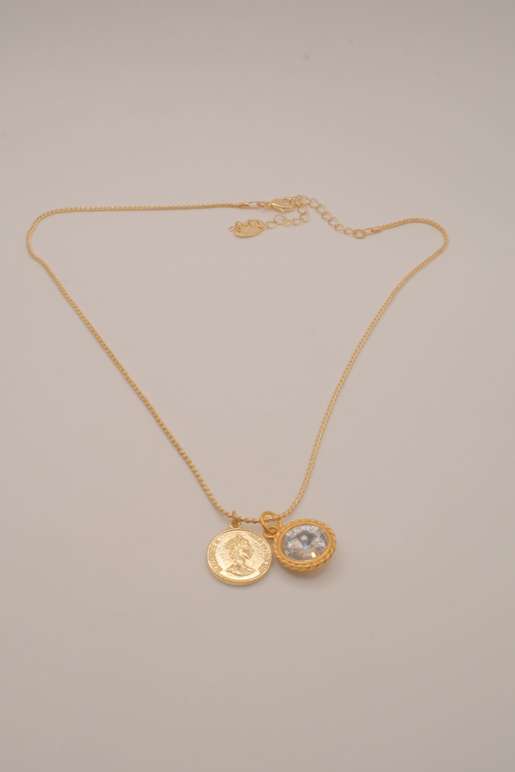 Bizou gold-tone charm necklace