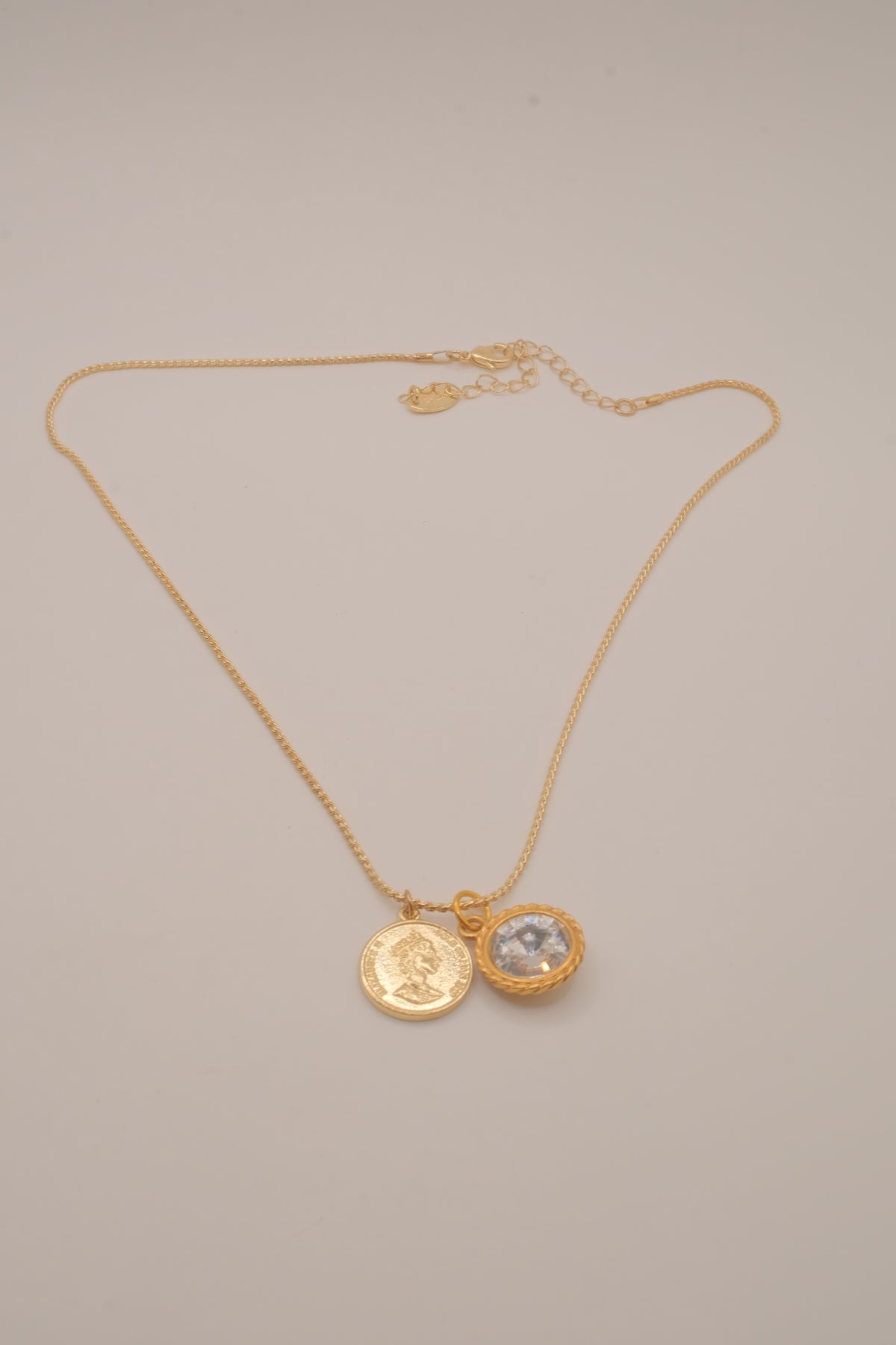 Bizou gold-tone charm necklace