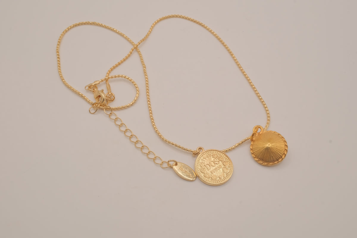 Bizou gold-tone charm necklace