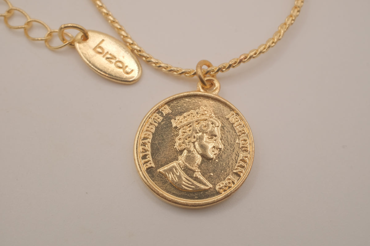 Bizou gold-tone charm necklace