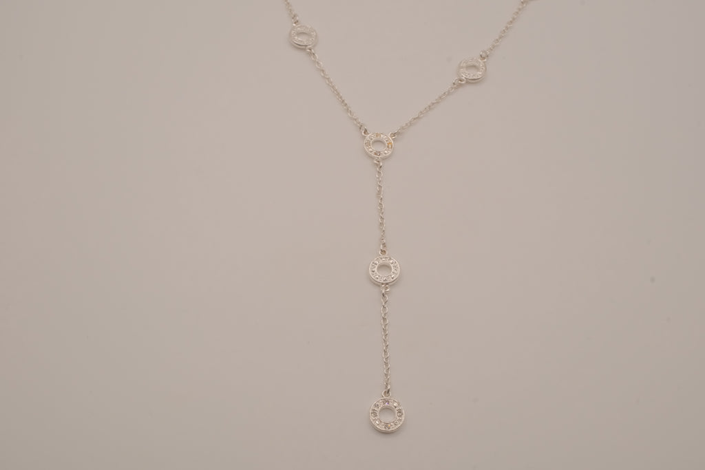 Vintage Avon "Y" design circle lariat necklace