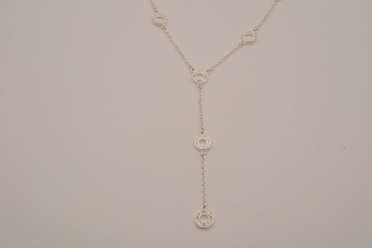 Vintage Avon "Y" design circle lariat necklace