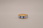 Sterling silver multi-color baguette eternity band ring