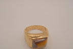 Vintage 18K Tiger's eye Signet ring