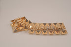 Pyramid stud link statement bracelet