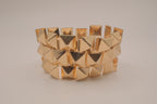 Pyramid stud link statement bracelet