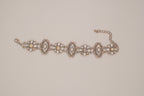 Crystal panel statement bracelet