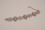 Crystal panel statement bracelet