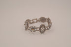 Crystal panel statement bracelet