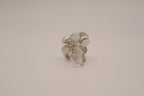 Vintage Mint green floral cocktail ring