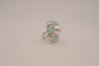 Vintage Mint green floral cocktail ring