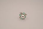 Vintage Mint green floral cocktail ring