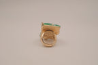 Vintage Green stone statement stretch ring